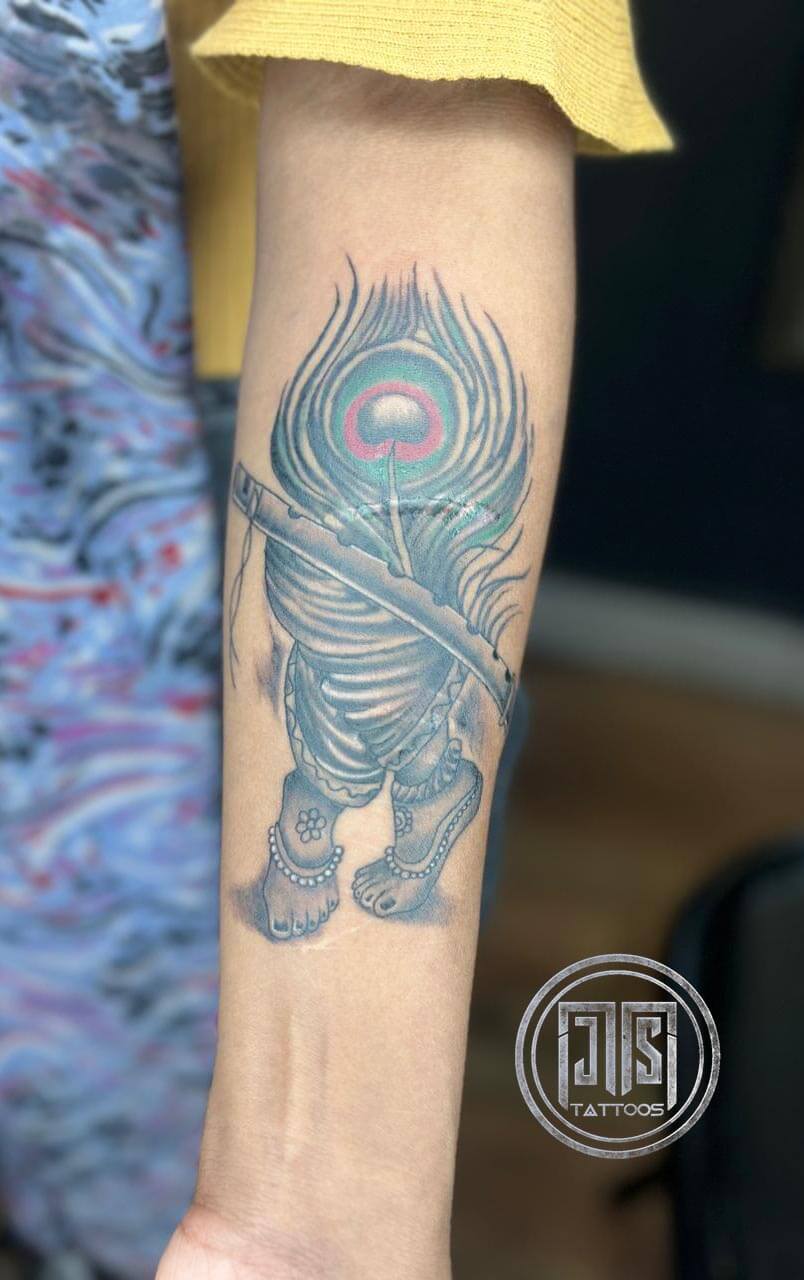 Krishna cover up tattoo specialist West Delhi MJ's Tattoos